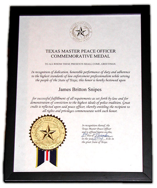 Texas Master Peace Officer Store PRODUCTS Page